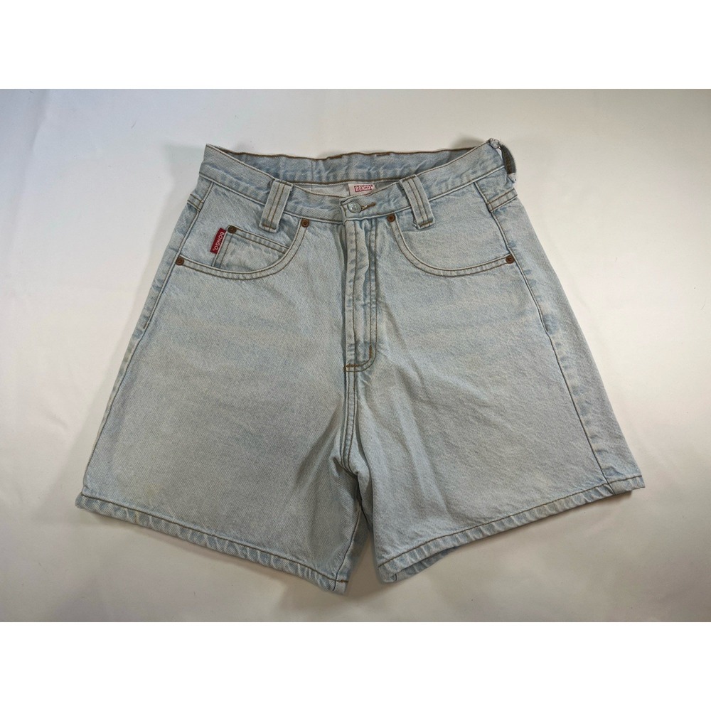 VNG Bongo Light Wash Denim Shorts Size 9 High Rise Distressed Retro 90s